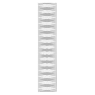 Mid Century Modern Grey Argyle Table Runner Korte Tafelloper