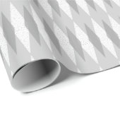 Mid Century Modern Grey Argyle Wrapping Paper Cadeaupapier (Rol Hoek)