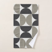 Mid-Century Modern Grey en Gunmetal Bad Handdoek (Handdoek)