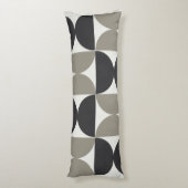 Mid-Century Modern Grey en Gunmetal Lichaamskussen (Achterkant (Verticaal))