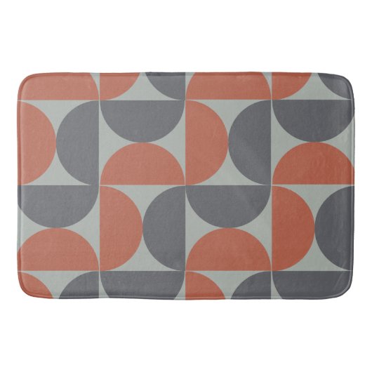 Mid-Century Modern Grey en klei Badmat (Voorkant)