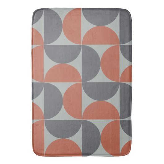 Mid-Century Modern Grey en klei Badmat (Voorkant Verticaal)
