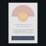 Mid Century Modern Grijs Roze Geo 30e verjaardag Kaart<br><div class="desc">Kan volledig worden aangepast aan uw behoeften. © Gorjo Design. Gemaakt voor je via het Zazzle platform. // Hulp nodig bij het aanpassen van uw ontwerp? Heb je andere ideeën? Je kunt me direct aanraken (Zoe).</div>