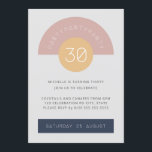 Mid Century Modern Grijs Roze Geo 30e verjaardag Kaart<br><div class="desc">Kan volledig worden aangepast aan uw behoeften. © Gorjo Design. Gemaakt voor je via het Zazzle platform. // Hulp nodig bij het aanpassen van uw ontwerp? Heb je andere ideeën? Je kunt me direct aanraken (Zoe).</div>