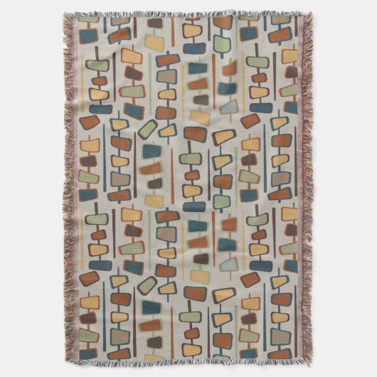 Mid Century Modern Groovy Gooi Deken (Voorkant Verticaal)