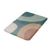 Mid Century Modern Grote Vormen Meerkleurig Blauwg Badmat (Gekanteld)