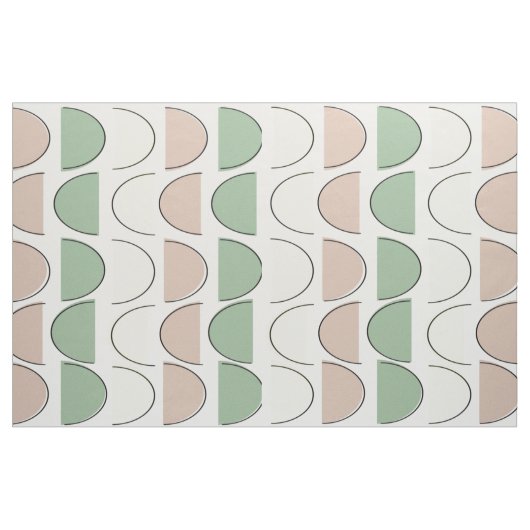 Mid-Century Modern Half Moons Fabric Stof (Yard (91,4 cm))