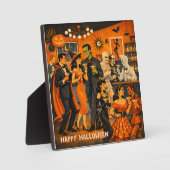 Mid Century Modern Halloween Martini Feest Fotoplaat (Voorkant)