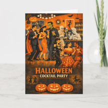 Mid Century Modern Halloween Martini Feest