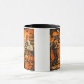 Mid Century Modern Halloween Martini Feest Mok (Midden)