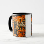 Mid Century Modern Halloween Martini Feest Mok (Voorkant links)
