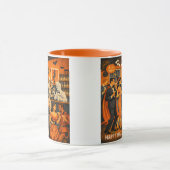 Mid Century Modern Halloween Martini Feest Mok (Midden)