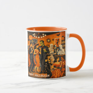 Mid Century Modern Halloween Martini Feest Mok