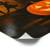Mid Century Modern Halloween Martini Feest Perfect Poster (Hoek)