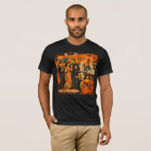 Mid Century Modern Halloween Martini Feest T-shirt (Voorkant volledig)