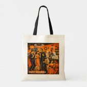 Mid Century Modern Halloween Martini Feest Tote Bag (Achterkant)