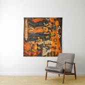 Mid Century Modern Halloween Martini Feest Wandkleed (In Situ (horizontaal))