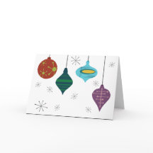 Mid-Century Modern Hanging Holiday Ornament Bulbs