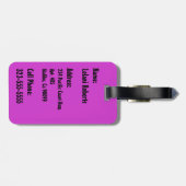 Mid-Century Modern Hawaiian Monstera Leaf  Bagagelabel (Achterkant horizontaal)