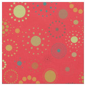 Mid-Century Modern Holiday Snowflake Pattern Stof (Close Up)