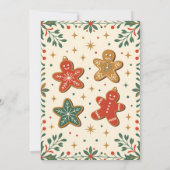 Mid-Century Modern Holly Photo Family Holiday Kaart (Achterkant)