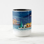 Mid-Century Modern Houses Christmas Scene Mok (Midden)