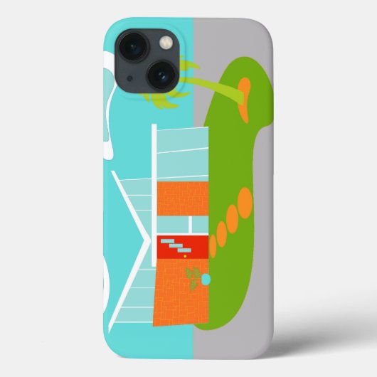 Mid Century Modern Huis iPad Air Case (Achterkant)