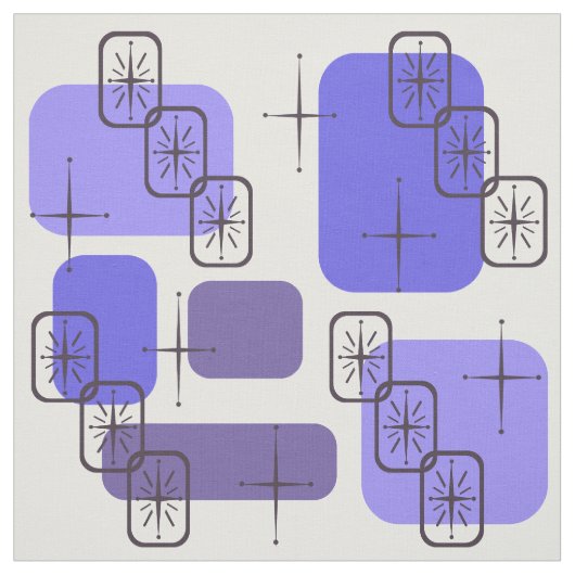 Mid Century Modern Indigo Stof (Swatch)