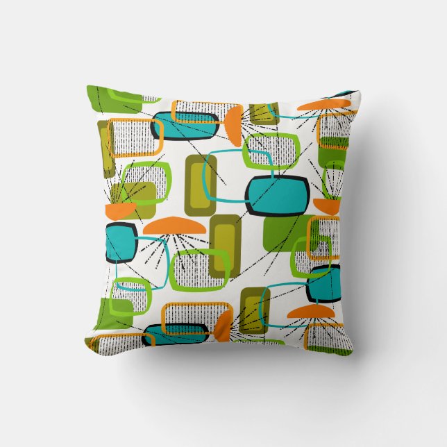 Mid-Century Modern Inspired Pillow Abstract #71 Kussen (Voorkant)