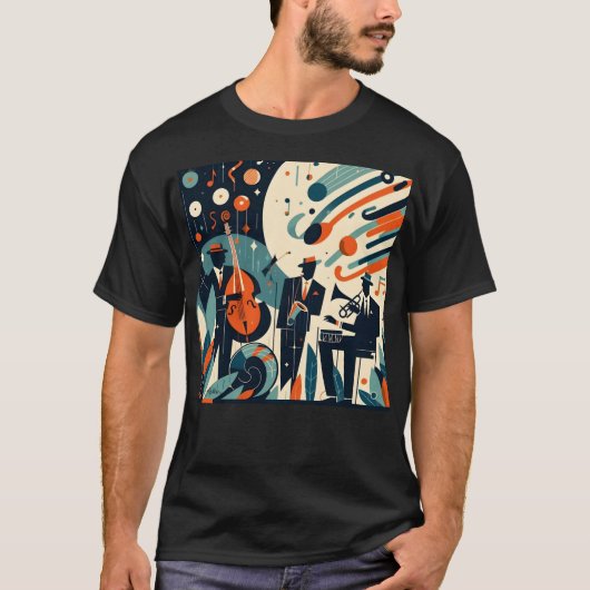 Mid Century Modern Jazz Age Trio T-shirt (Voorkant)