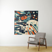 Mid Century Modern Jazz Age Trio Wandkleed (In Situ (horizontaal))