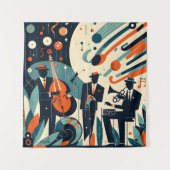 Mid Century Modern Jazz Age Trio Wandkleed (Voorkant)