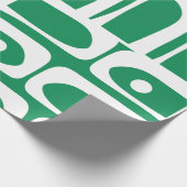 Mid Century Modern Kelly Groen Piquet Patroon Cadeaupapier (Hoek)