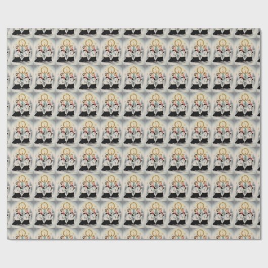 Mid Century Modern kerstaaljongens uit 1950 Cadeaupapier (Vlak)