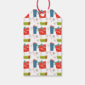 Mid Century Modern Kerstmis, aanwezig en snoepriet Cadeaulabel (Voorkant)