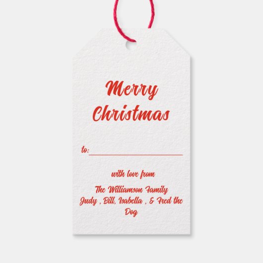 Mid Century Modern Kerstmis, aanwezig en snoepriet Cadeaulabel (Achterkant)