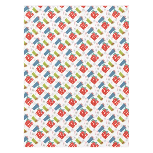 Mid Century Modern Kerstmis, aanwezig en snoepriet Tafelkleed (Voorkant)