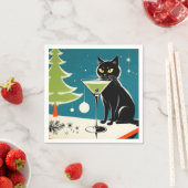 Mid-Century modern, Kerstmis cocktail servet (Insitu)