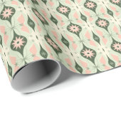  Mid-Century Modern Kerstversiering Cadeaupapier (Rol Hoek)