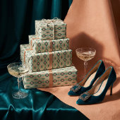  Mid-Century Modern Kerstversiering Cadeaupapier