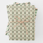  Mid-Century Modern Kerstversiering Inpakpapier Vel (In situ)