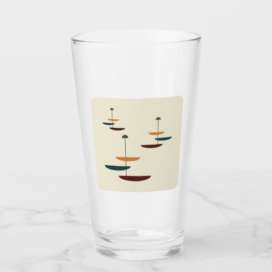 Mid-Century Modern Kitchen Counter Oval Glas (Voorkant)