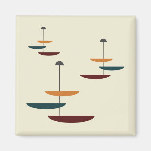 Mid-Century Modern Kitchen Counter Oval Magneet