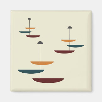 Mid-Century Modern Kitchen Counter Oval Magneet