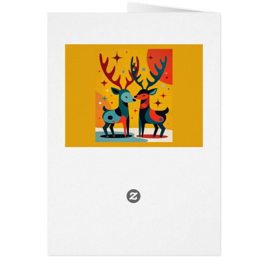 Mid-Century Modern Kitschy Christmas Reindeer  (Achterkant)