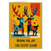 Mid-Century Modern Kitschy Christmas Reindeer  (Voorkant)