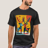 Mid Century Modern Kitschy Kerstrendier T-shirt (Voorkant)