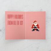 Mid-Century Modern Kitschy Santa Claus Kaart (Binnen)