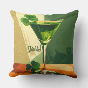 Mid Century Modern Klaver Martini Sláinte! Kussen