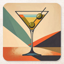 Mid Century Modern Kleurblok Martini Kunst